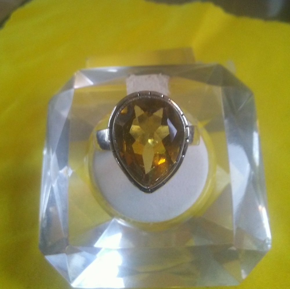 925 Sterling Silver Citrine Ring